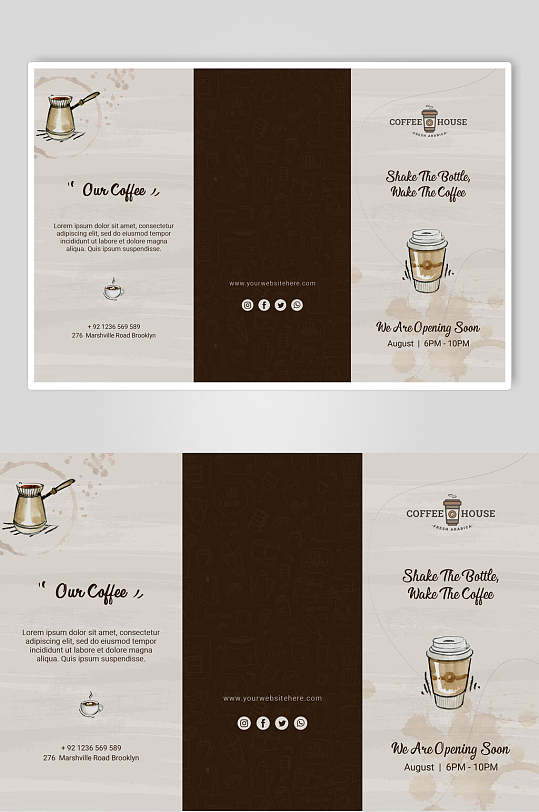 饮品咖啡餐牌宣传海报