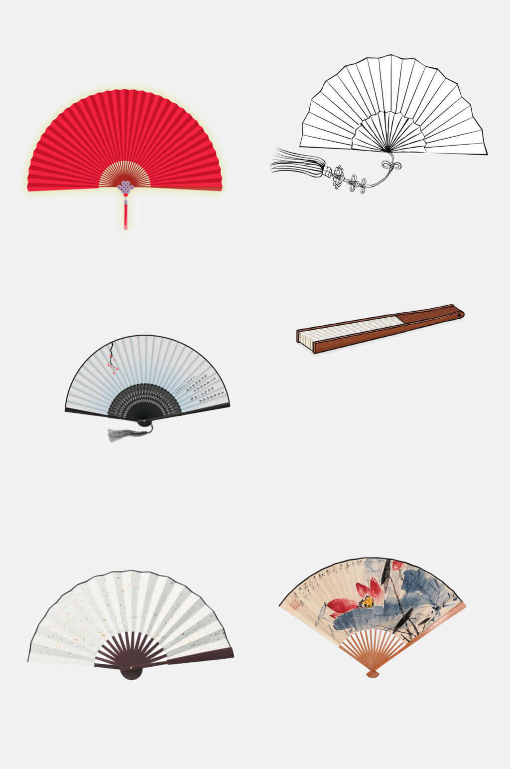 简约中国风折扇免抠元素模板下载-编号2153806-众图网