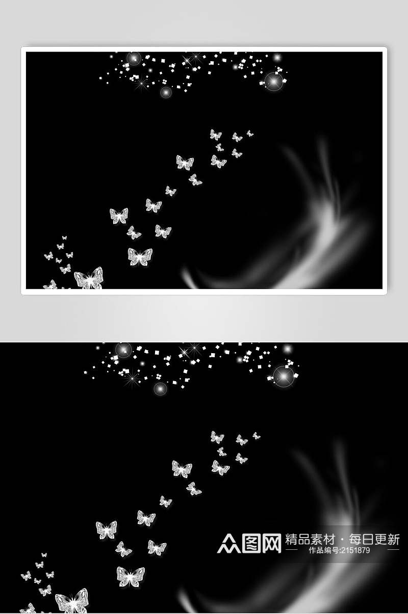 创意蝴蝶魔法光效图片素材