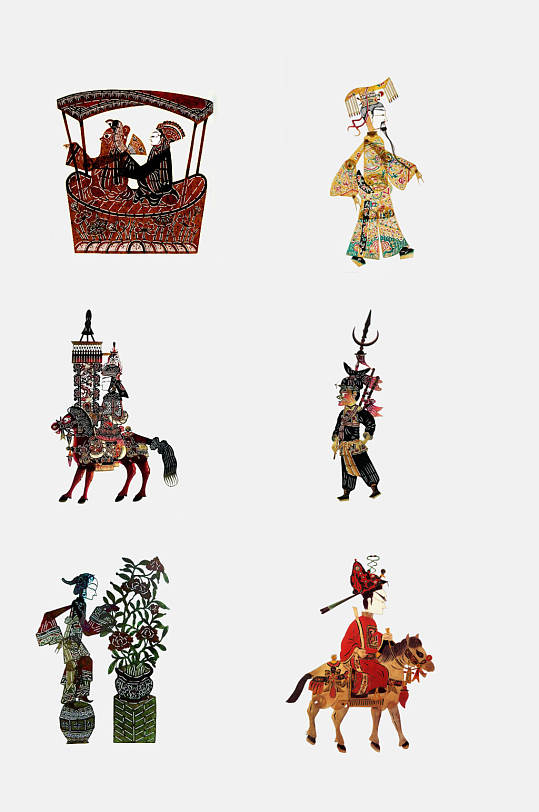 经典传承皮影戏免抠元素