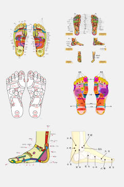炫彩中医人体经络穴位图素材