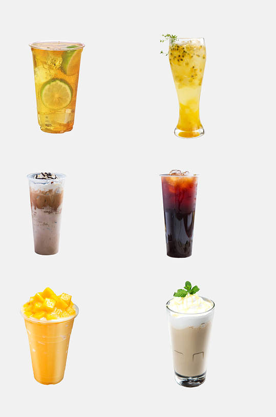 冰凉一夏香甜奶茶免抠元素