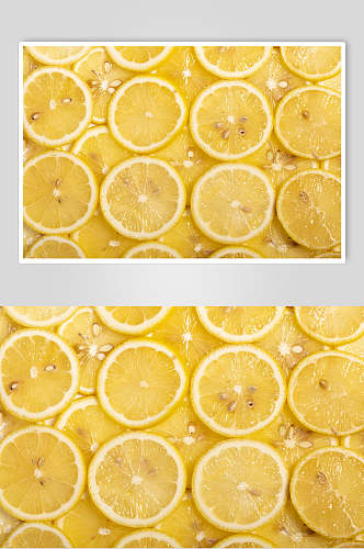 柠檬平切水果食品图片