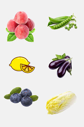 原生态蔬菜水果免抠元素