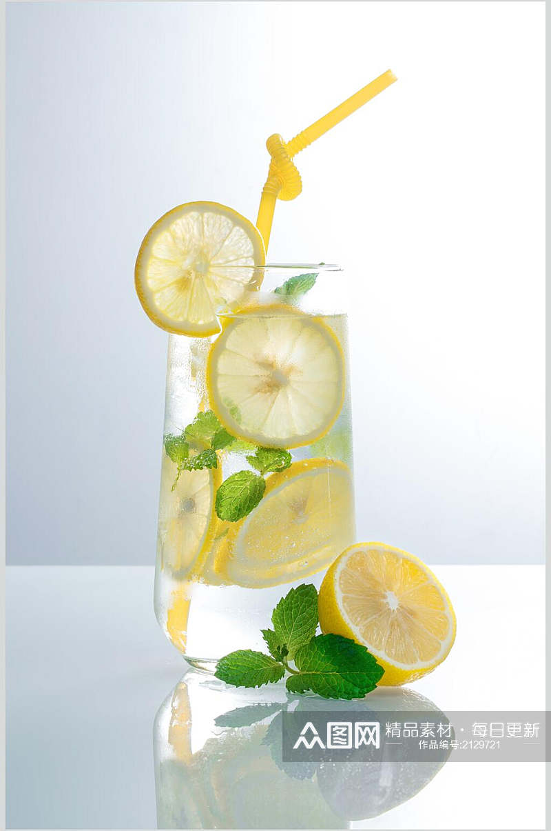 夏日冷饮柠檬水高清图片素材