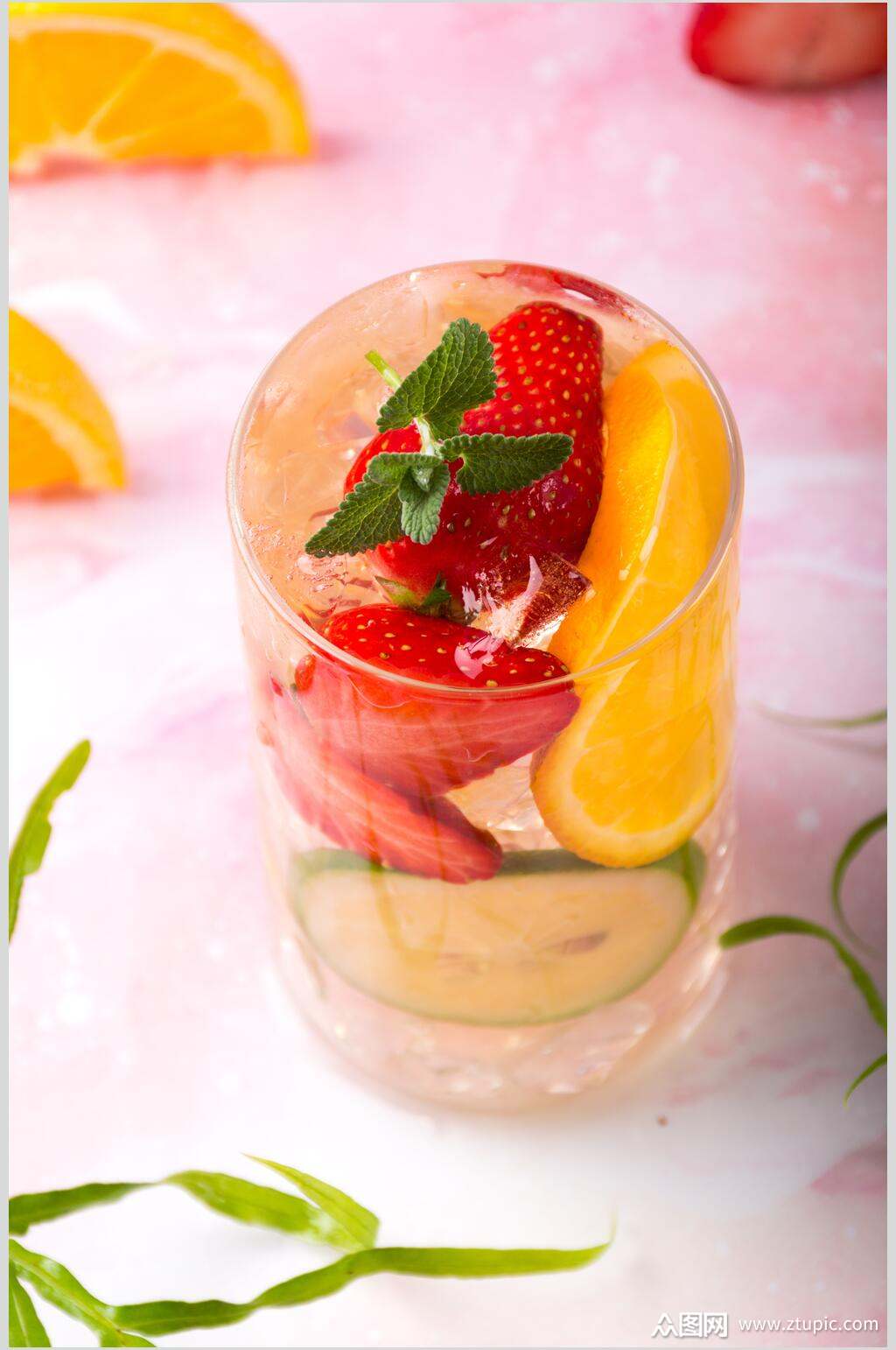 水果茶夏日冷饮美食图片素材
