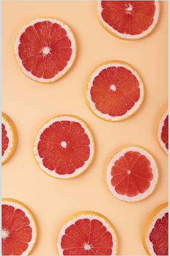 红心蜜柚平切水果食品图片