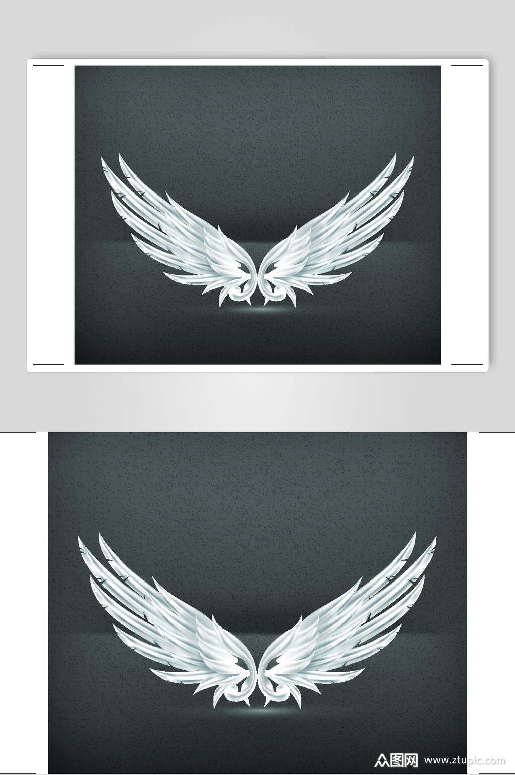 天使翅膀矢量设计元素素材