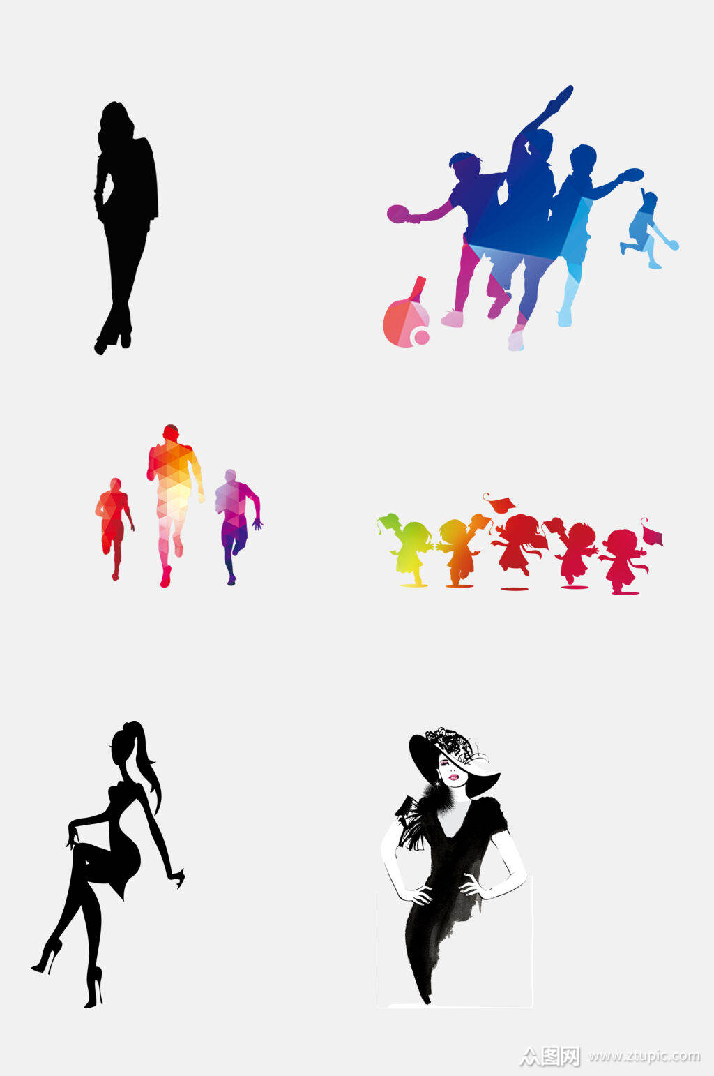 人物剪影免抠元素素材素材免费下载,本作品是由刘丫上传的原创免抠