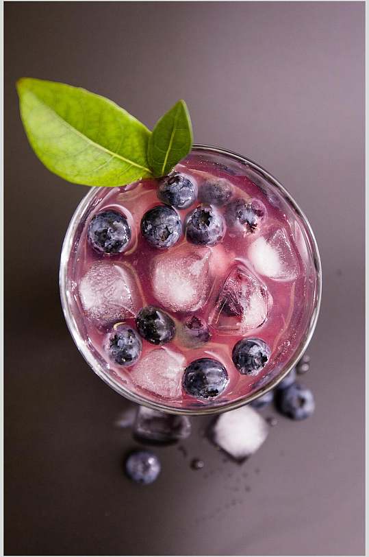 冰镇蓝莓夏日冷饮美食图片