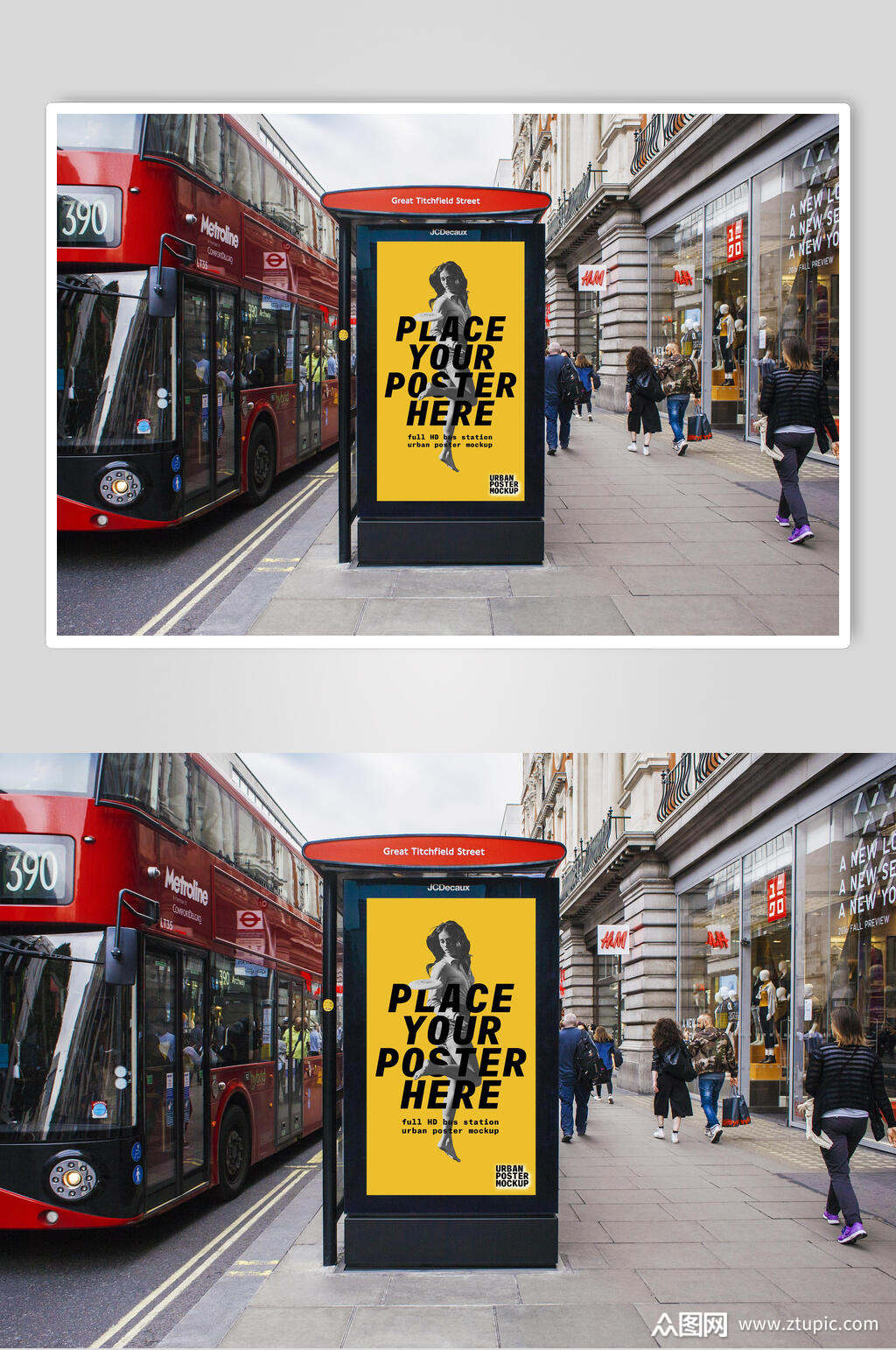 时尚炫酷摩登街头海报样机