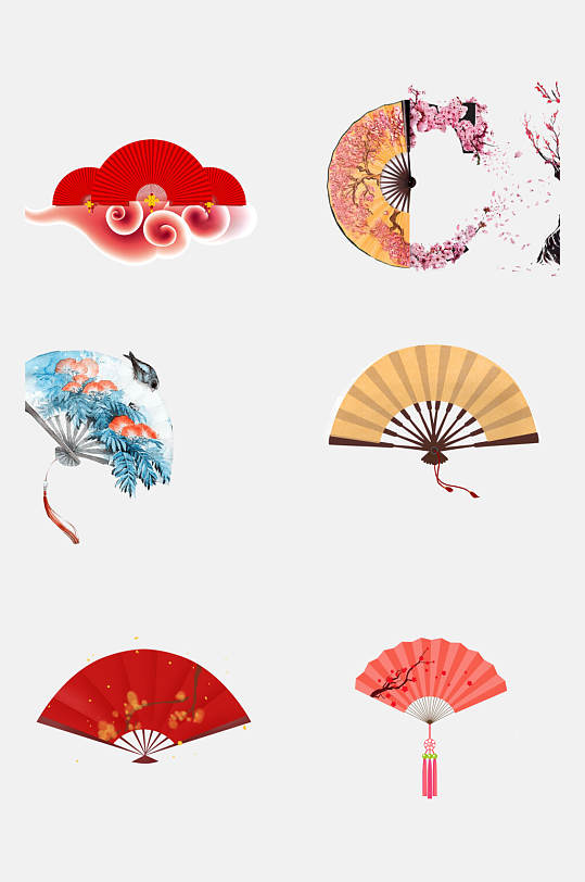 国潮元素扇子图片-国潮元素扇子素材下载-众图网