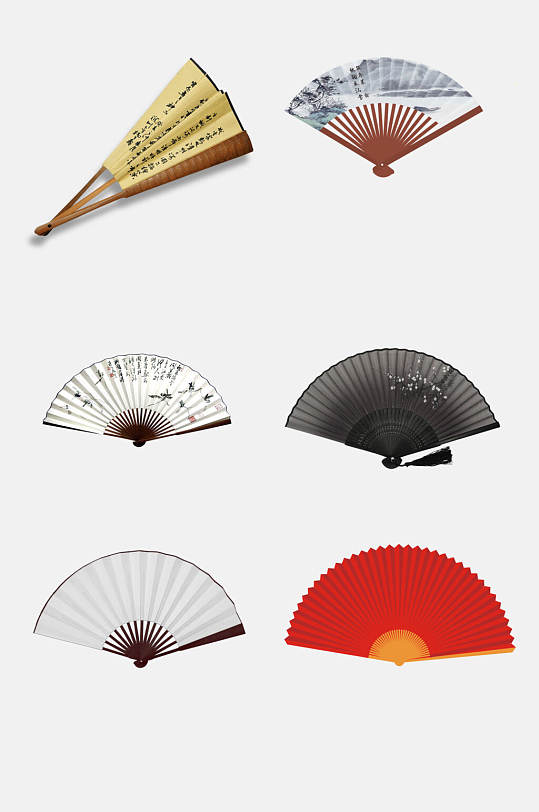 水彩折扇图片-水彩折扇素材下载-众图网