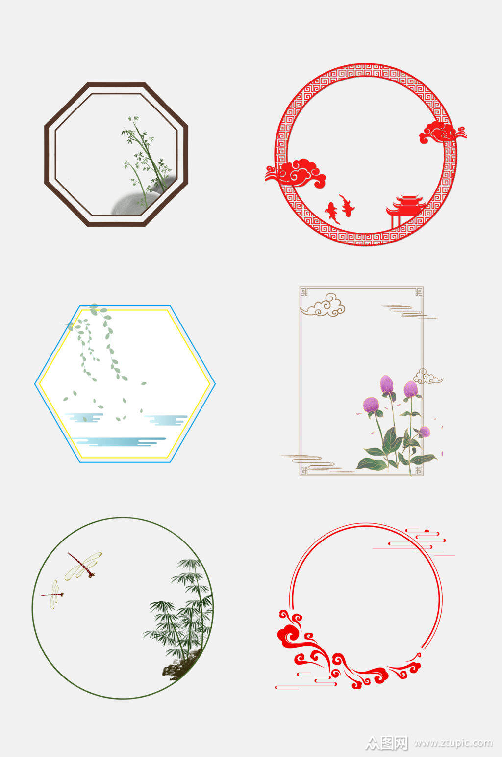 流行古风边框免抠元素素材模板下载-编号2178605-众图网