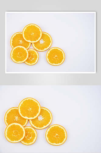 平切橙子水果高清图片