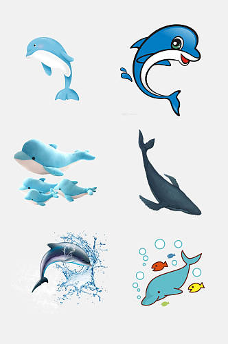 创意海豚免抠元素