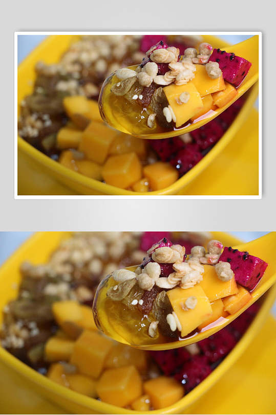 美味清补凉冰粉食物特写高清图片