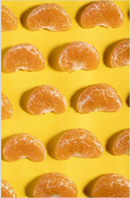 新鲜橘子瓣平切水果美食图片