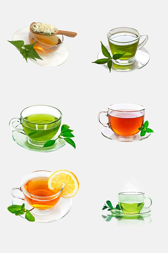柠檬花茶绿茶免抠元素