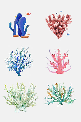 植物珊瑚海藻免抠元素