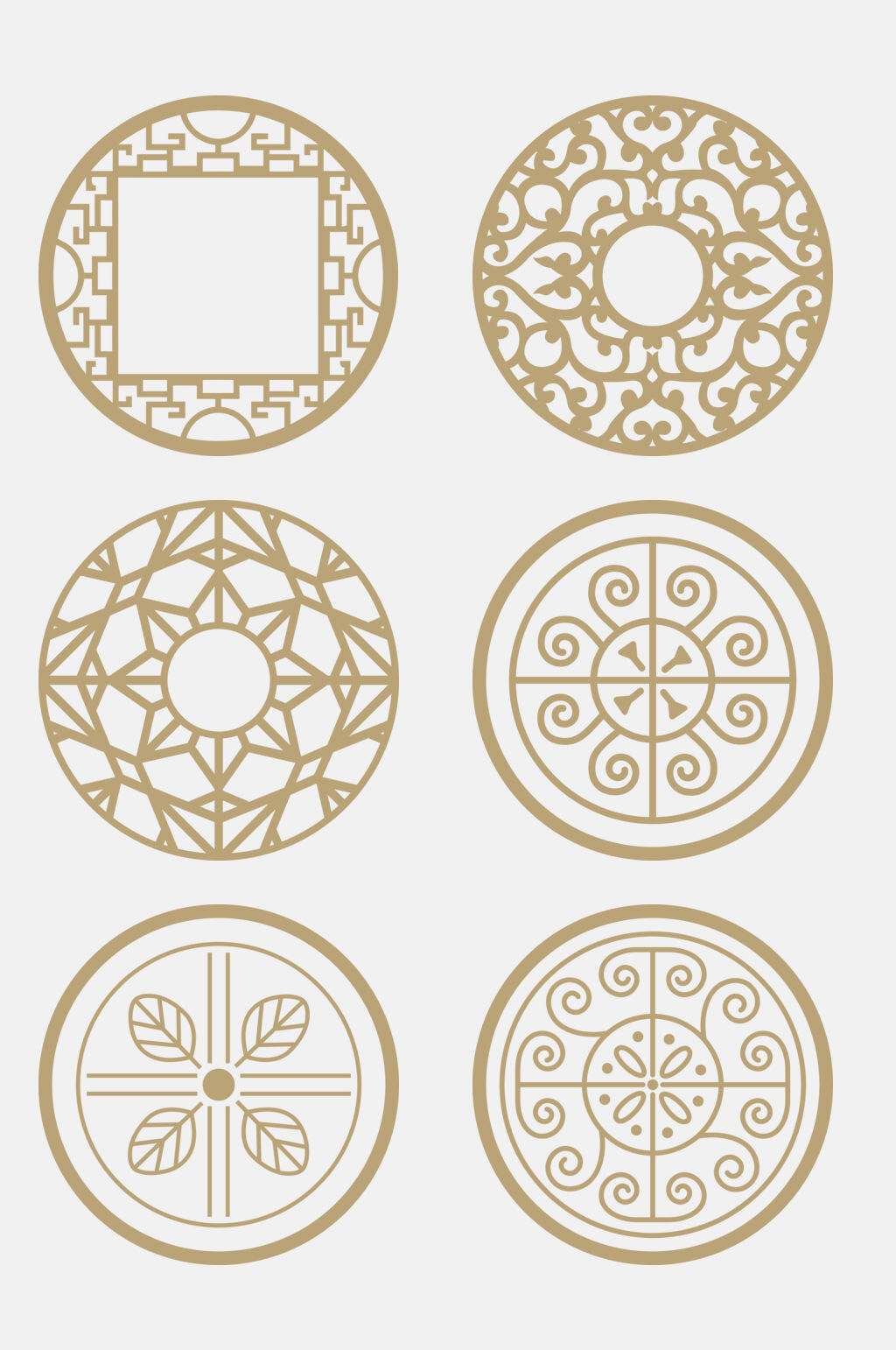 创意中式古典花纹免抠元素