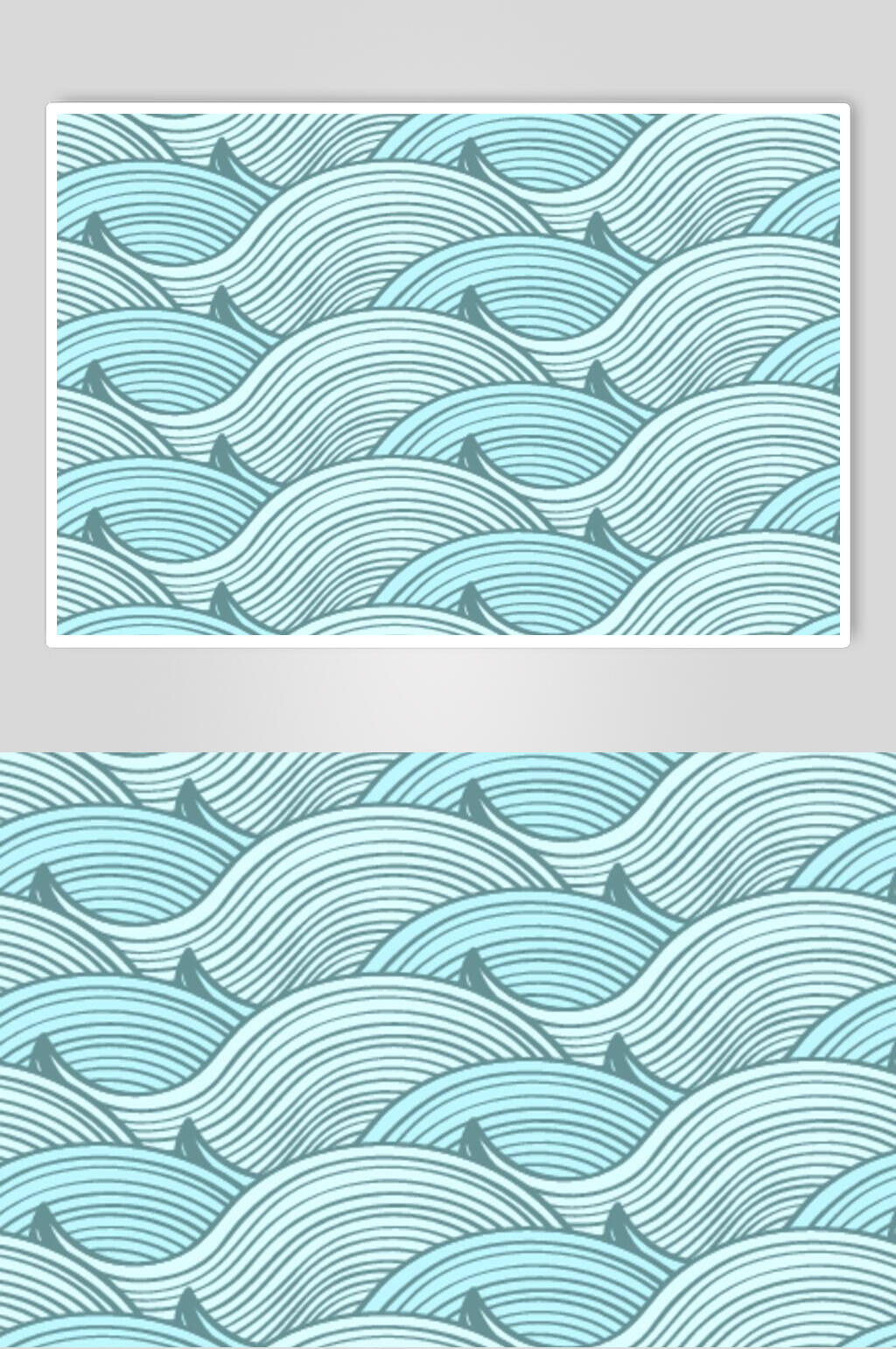 手绘海浪矢量背景素材素材