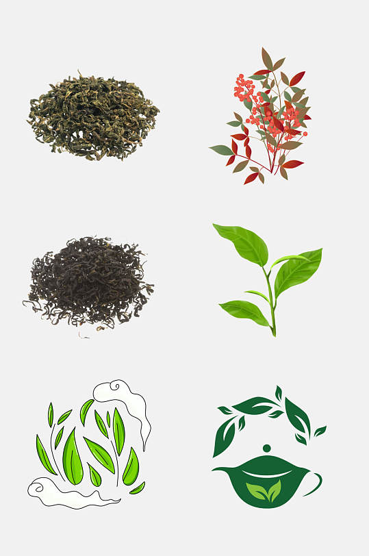 大气极简茶叶新茶春茶绿茶免抠元素