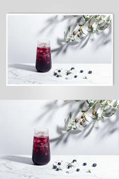 美味蓝莓夏日冷饮图片