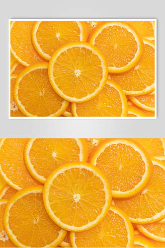 平切橙子水果摄影图片