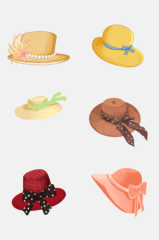 卡通装饰帽子免抠元素
