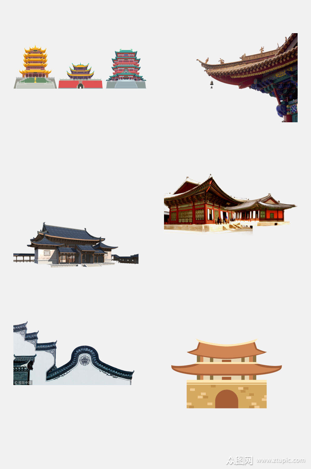 故宫古代宫廷建筑免抠元素素材