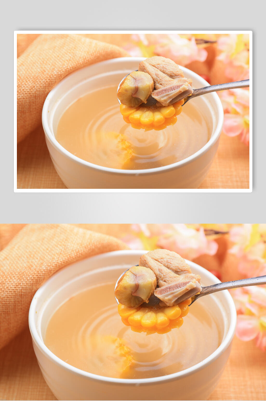 玉米排骨汤炒饭图片素材