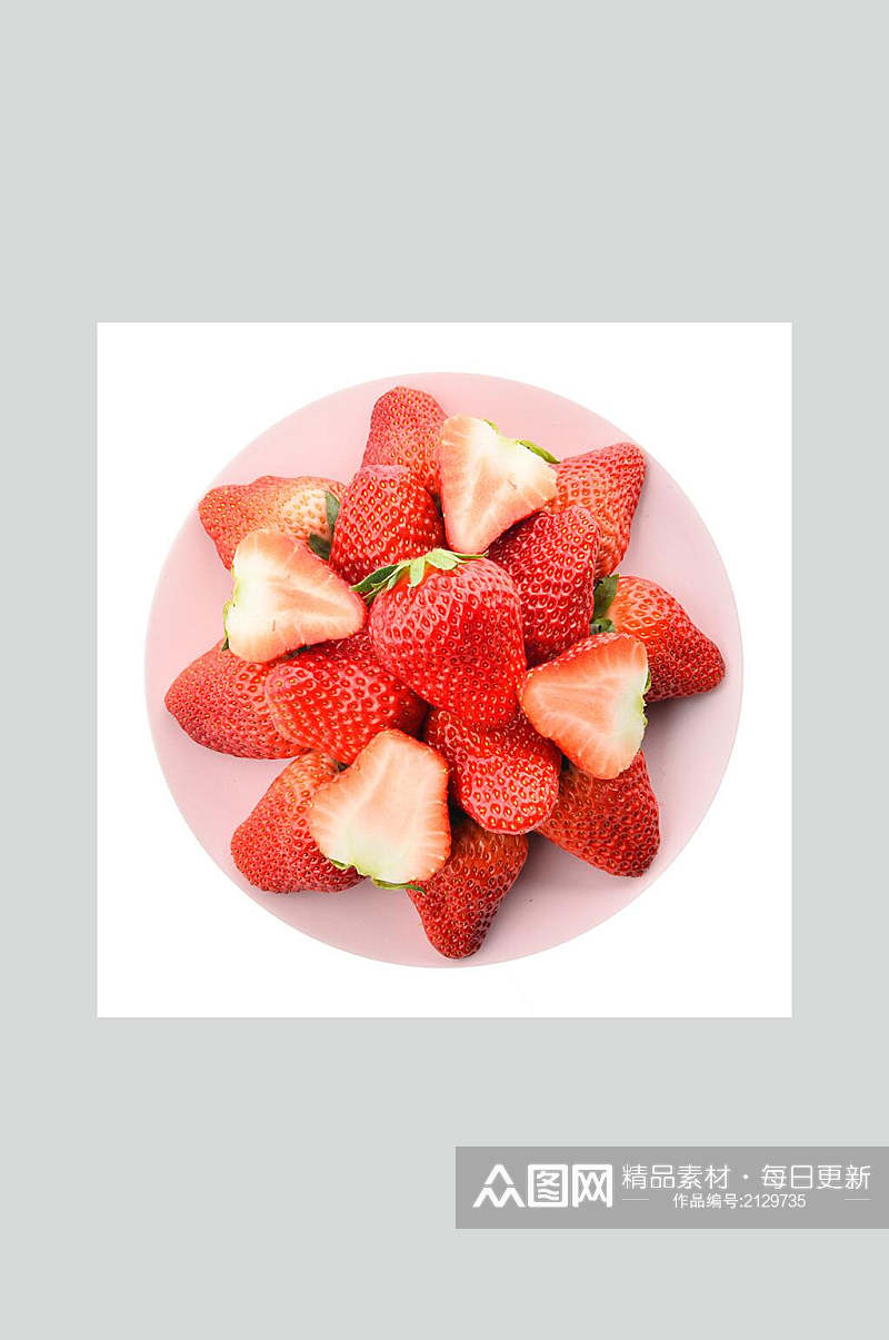 新鲜美味奶油草莓水果图片素材