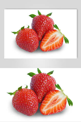 奶油草莓美食实拍图片