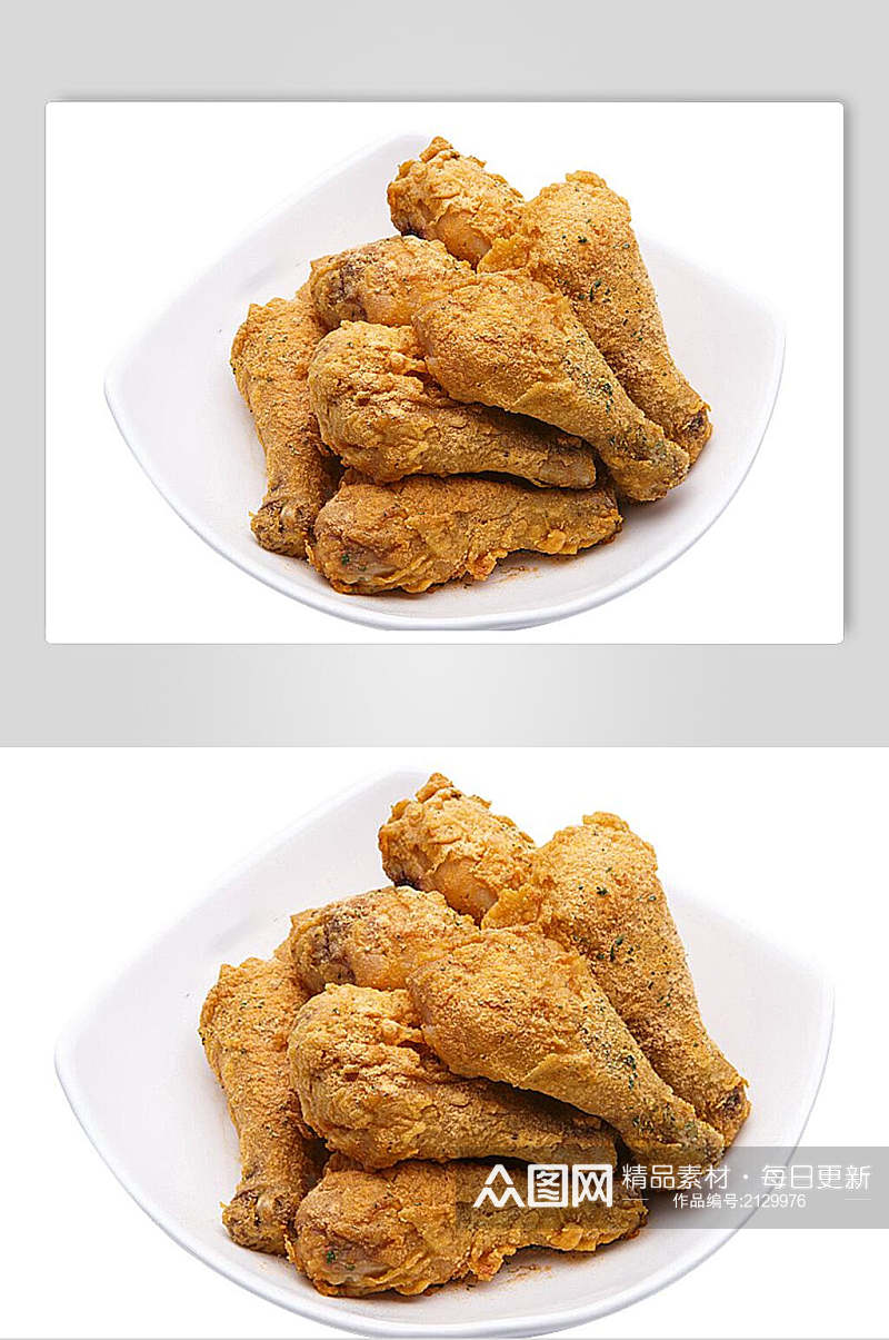 健康美味韩式鸡腿炸鸡小食高清图片素材