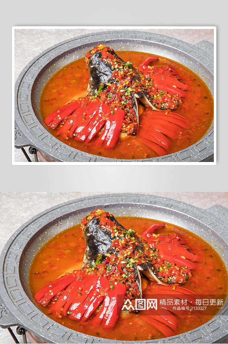 特色剁椒鱼头食品图片素材