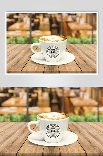 陶瓷咖啡杯子LOGO展示样机效果图