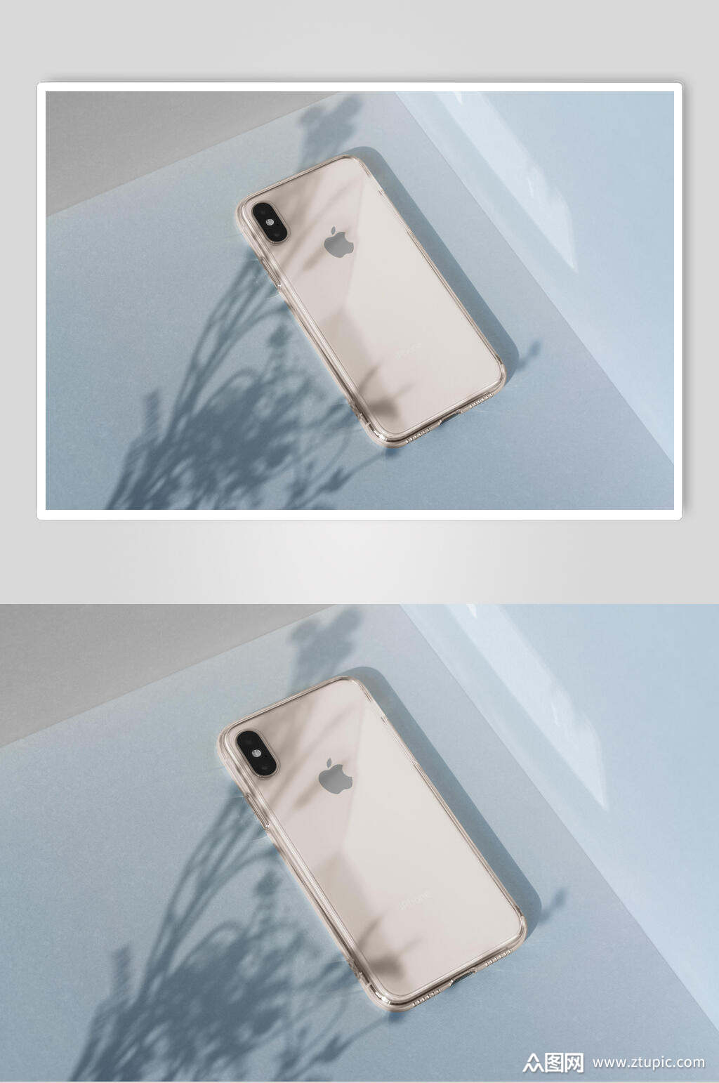 时尚简约白色手机壳iphone样机素材