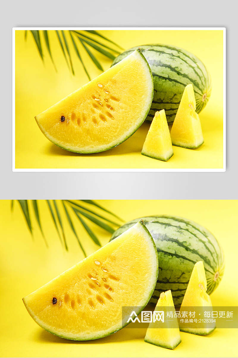 黄心西瓜水果图片素材