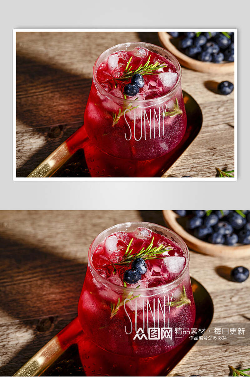 蓝莓冷饮美食食品图片素材