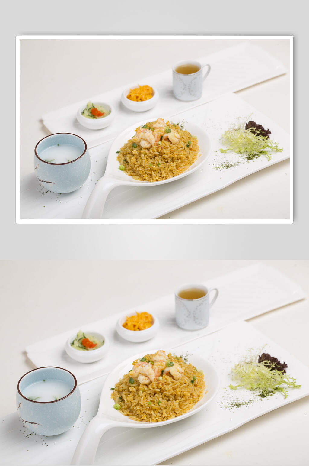 蛋炒饭套餐摄影图片素材