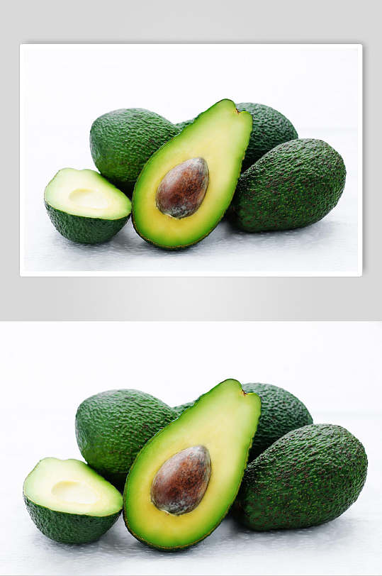 美味白底牛油果食品高清图片