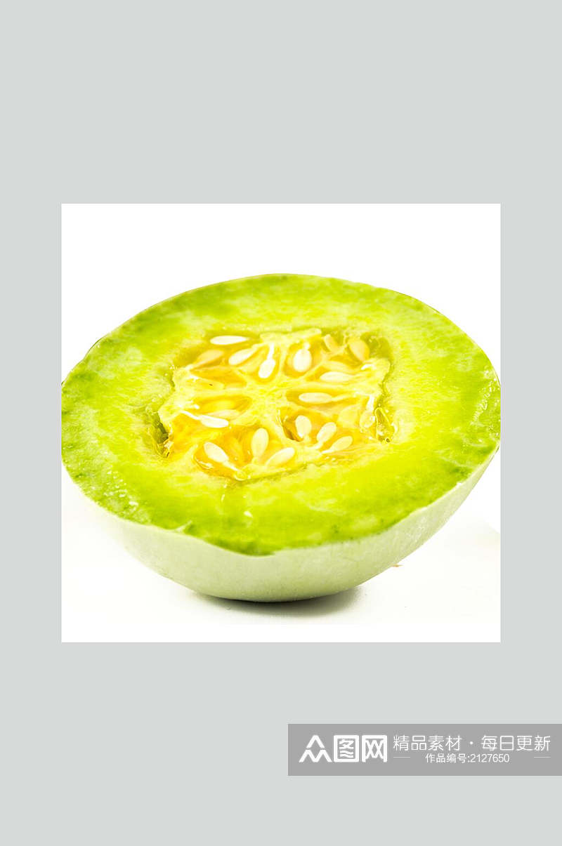 绿色羊角蜜瓜美食摄影图片素材