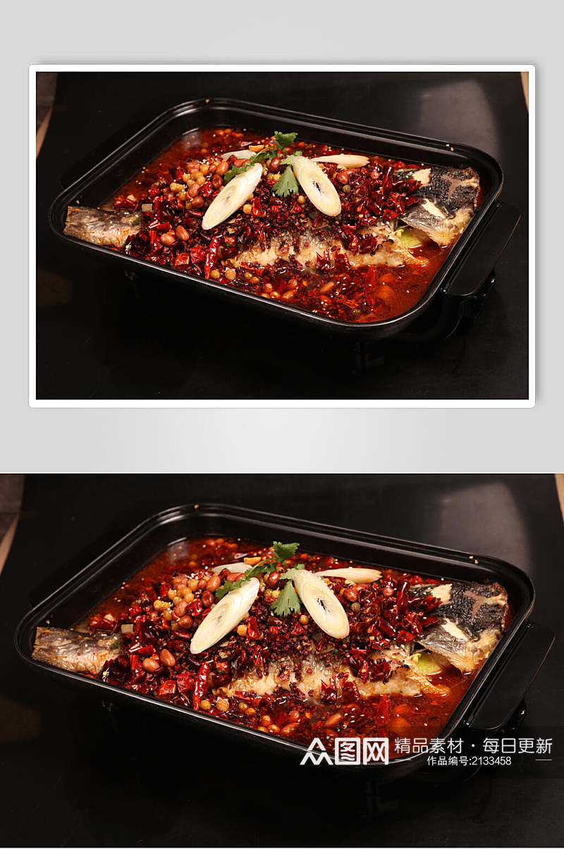 湘菜香辣美味烤鱼食物图片素材