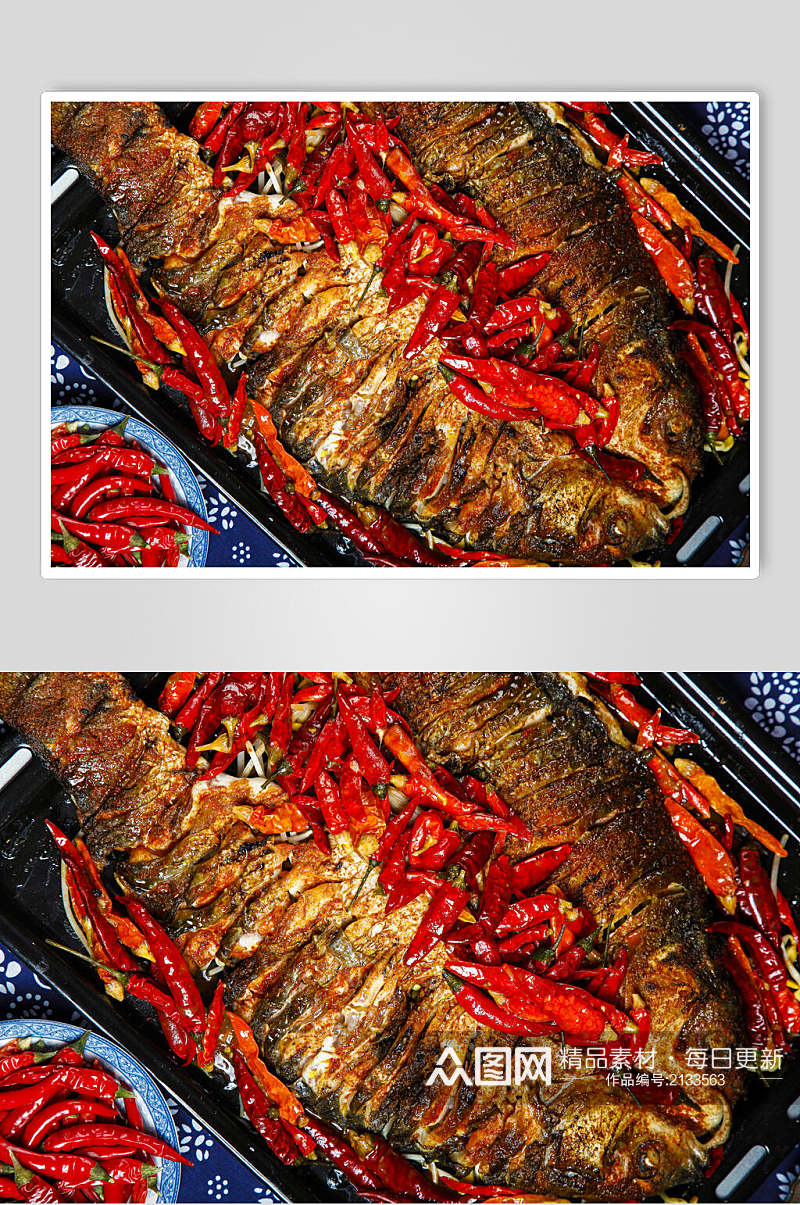 湘菜烤鱼摄影图片素材
