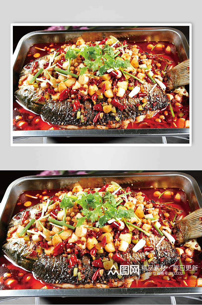 蒜香烤鱼食品图片素材