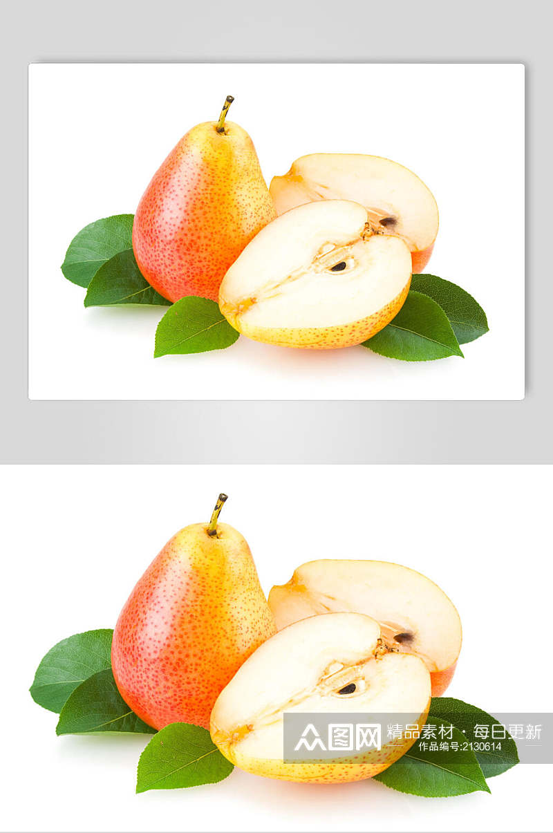 清新梨美食实拍图片素材