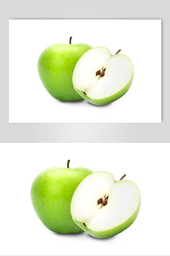 脆甜青苹果水果高清图片