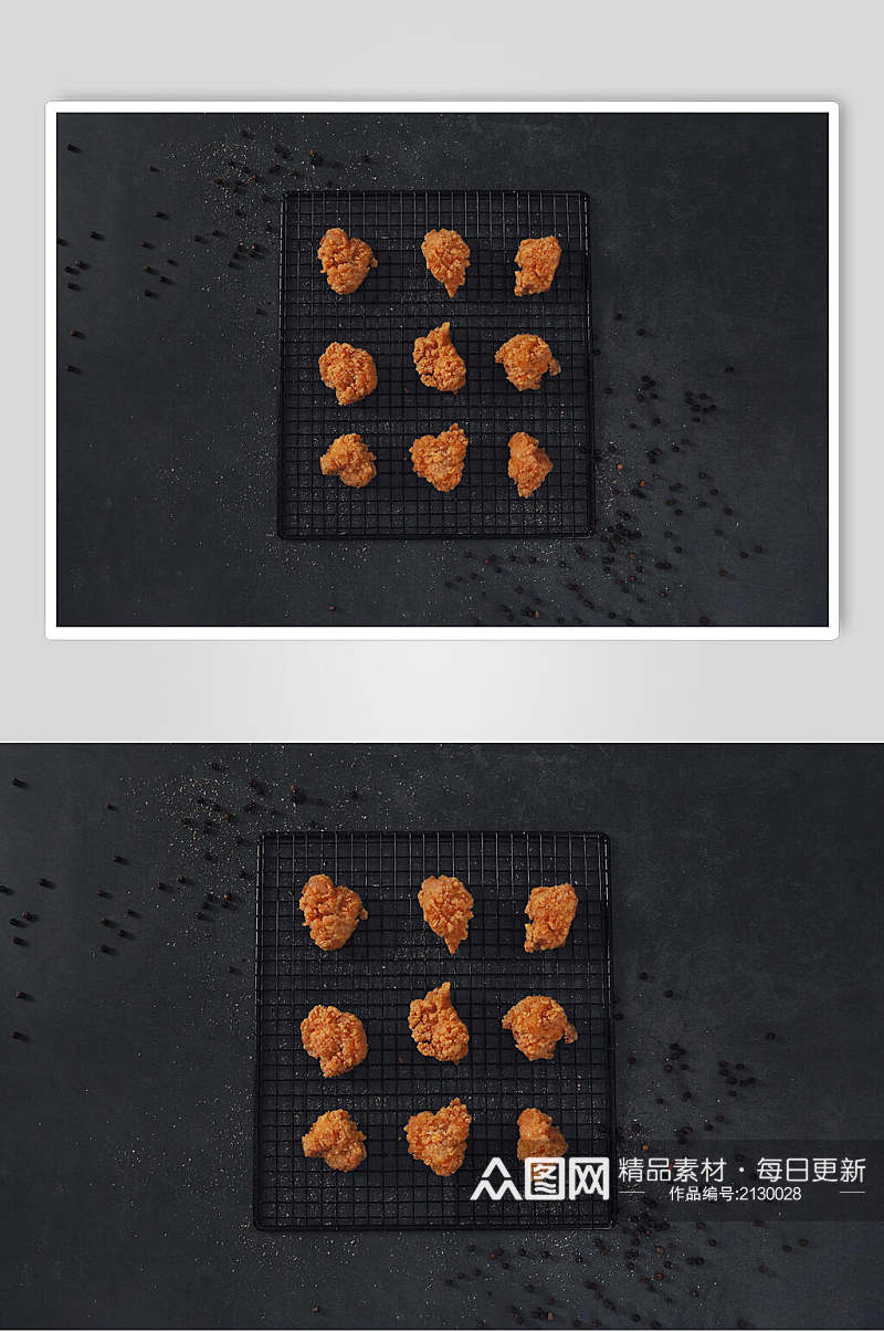 招牌韩式鸡块炸鸡小食食品图片素材
