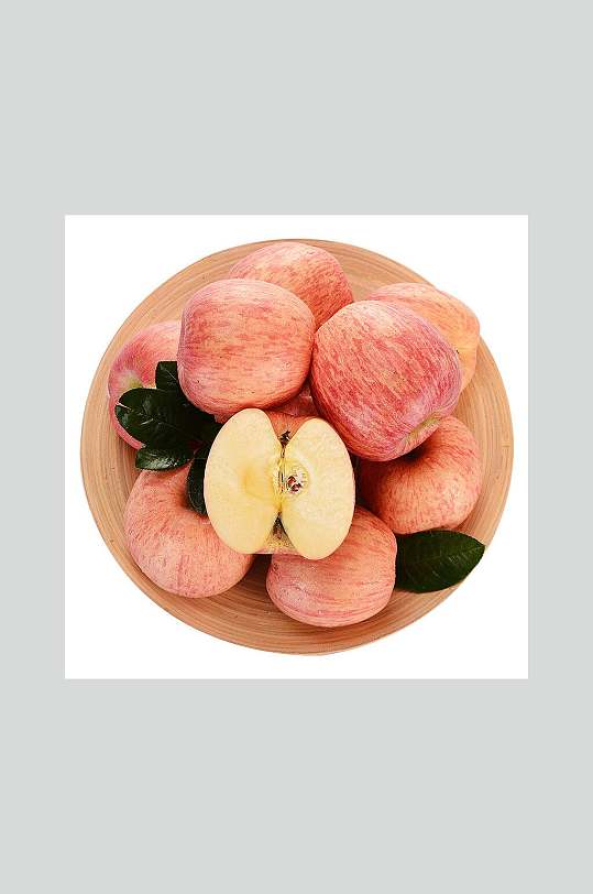新鲜富士苹果美食高清图片
